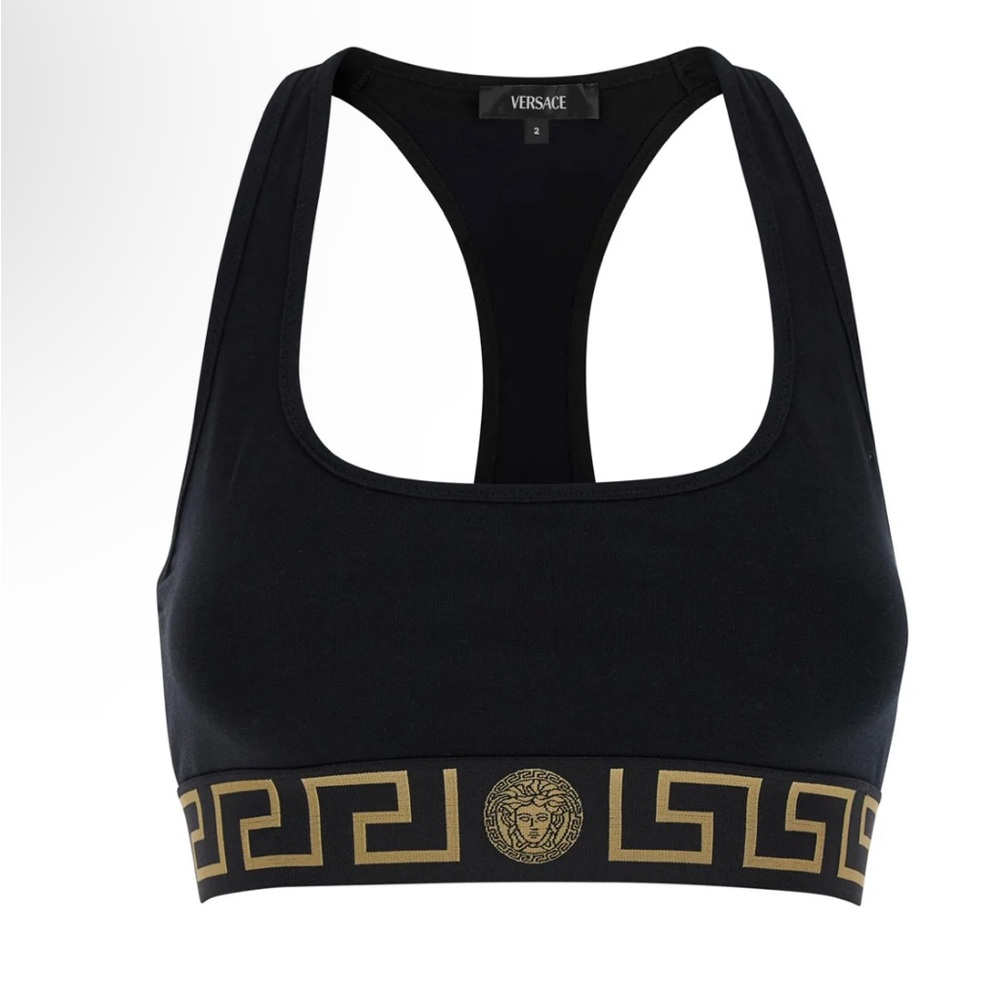 Versace Black and Gold Women's Sports Bra